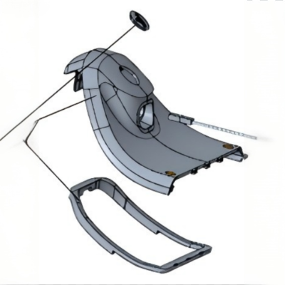 Original front frame cover for Ninebot F2 Pro